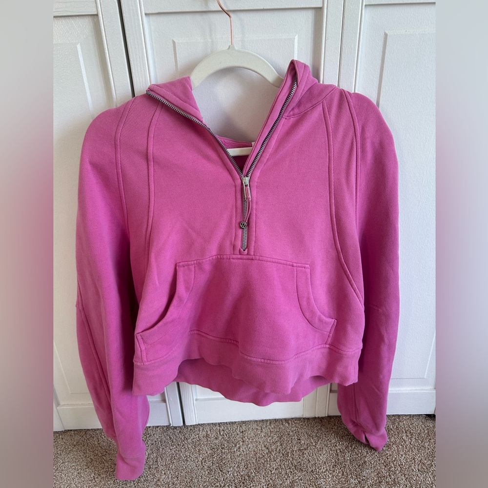Lululemon Scuba Oversized Half-Zip Hoodie in Pink Blossom